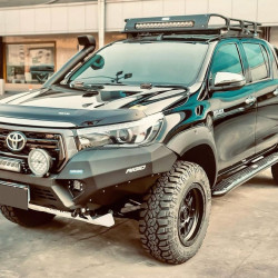 Бампер силовой передний алюминиевый Rival для Toyota Hilux Exclusive 2018-2020