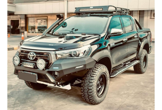 Бампер силовой передний алюминиевый Rival для Toyota Hilux Exclusive 2018-2020