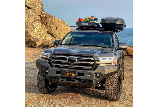 Бампер силовой передний алюминиевый Rival для Toyota Land Cruiser 200 2015-2021