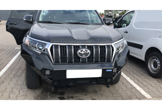 Бампер силовой передний алюминиевый Rival для Toyota Land Cruiser Prado 150 2017-2023