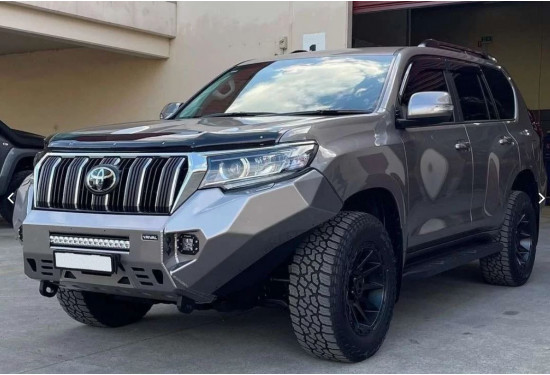 Бампер силовой передний алюминиевый Rival для Toyota Land Cruiser Prado 150 2017-2023