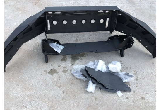 Бампер силовой передний алюминиевый Rival для Toyota Land Cruiser Prado 150 2017-2023