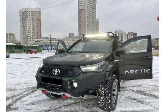 Бампер силовой передний алюминиевый Rival для Toyota Hilux 2020+