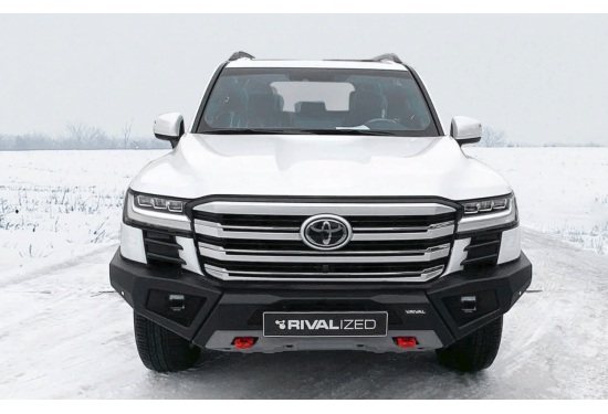 Бампер силовой передний алюминиевый Rival для Toyota Land Cruiser 300