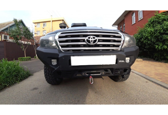 Бампер силовой передний алюминиевый Rival для Toyota Land Cruiser 200 2007-2015
