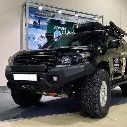 Бампер силовой передний алюминиевый Rival для Toyota Land Cruiser 200 2007-2015