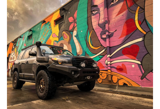 Бампер силовой передний алюминиевый Rival для Toyota Land Cruiser 200 2007-2015