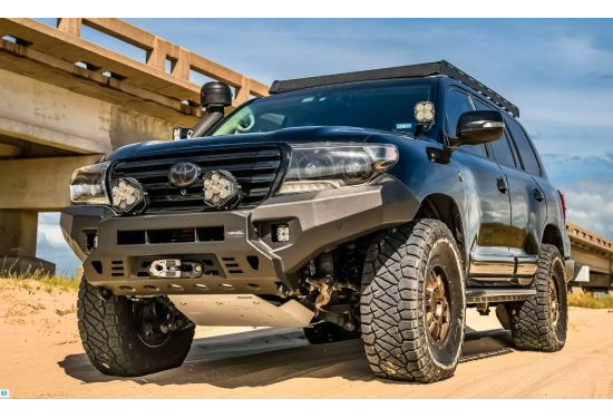 Бампер силовой передний алюминиевый Rival для Toyota Land Cruiser 200 2007-2015