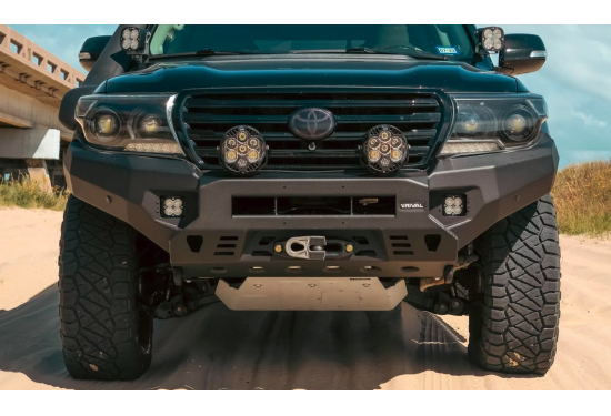 Бампер силовой передний алюминиевый Rival для Toyota Land Cruiser 200 2007-2015