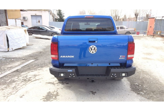Бампер силовой задний алюминиевый Rival для Volkswagen Amarok 2010-2020