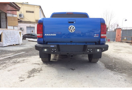Бампер силовой задний алюминиевый Rival для Volkswagen Amarok 2010-2020