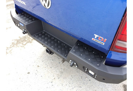 Бампер силовой задний алюминиевый Rival для Volkswagen Amarok 2010-2020