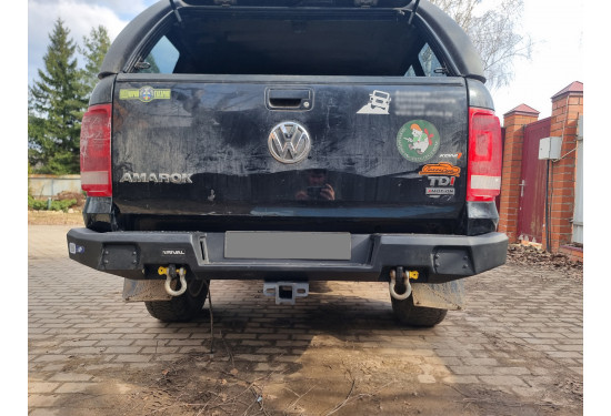 Бампер силовой задний алюминиевый Rival для Volkswagen Amarok 2010-2020