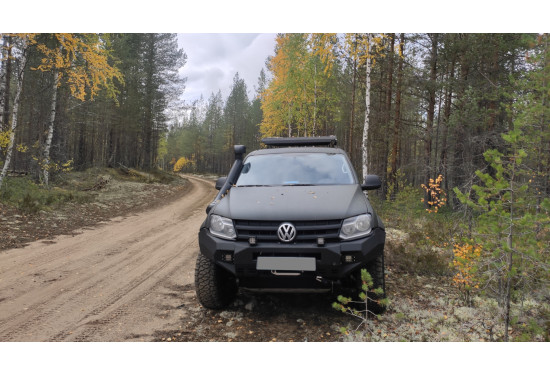 Бампер силовой передний алюминиевый Rival для Volkswagen Amarok 2010-2020