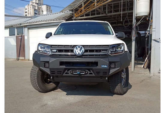 Бампер силовой передний алюминиевый Rival для Volkswagen Amarok 2010-2020