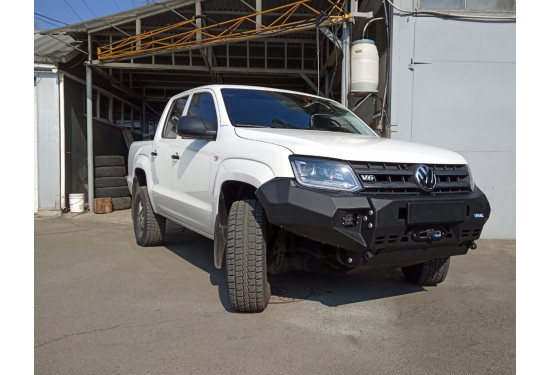 Бампер силовой передний алюминиевый Rival для Volkswagen Amarok 2010-2020