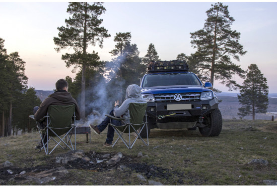 Бампер силовой передний алюминиевый Rival для Volkswagen Amarok 2010-2020