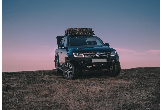 Бампер силовой передний алюминиевый Rival для Volkswagen Amarok 2010-2020