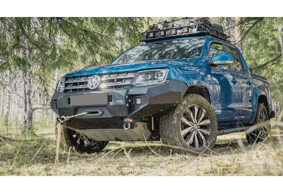 Бампер силовой передний алюминиевый Rival для Volkswagen Amarok 2010-2020