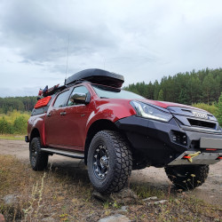 Бампер силовой передний алюминиевый Rival для ISUZU D-MAX 2017-2021