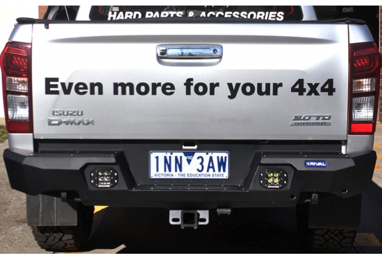 Бампер силовой задний алюминиевый Rival для ISUZU D-MAX 2012-2021