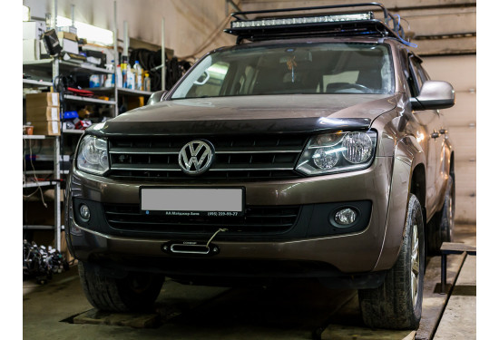 Площадка под лебедку в штатный бампер для Volkswagen Amarok 2010-2020