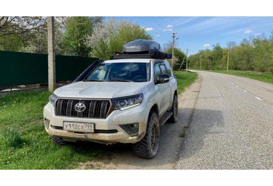 Багажник-платформа алюминиевая Rival для Toyota Land Cruiser Prado 150 2009-2023 и LEXUS GX460