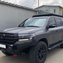 Бампер силовой передний алюминиевый Rival для Toyota Land Cruiser 200 2015-2021