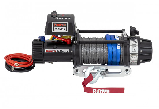 Лебёдка электрическая 12V Runva серии EWB MAX 12500 lbs / 5670 кг (синтетический трос)