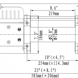 Лебёдка электрическая 12V Runva серии EWN 12000 lbs / 5443 кг (стальной трос)