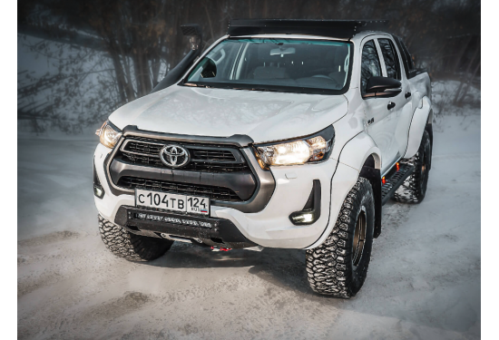 Мини-силовик STC для Toyota Hilux 2020+ с площадкой для лебедки