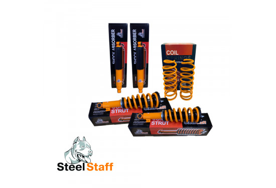 Комплект усиленной подвески SteelStaff для Mitsubishi Pajero Sport 3 2015+ нагрузка перед 0-50 кг зад 0-200 кг лифт 50 мм