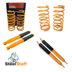 Комплект усиленной подвески SteelStaff для Nissan Patrol / Safari Y60 / Y61 нагрузка перед 0-50 кг зад 0-200 кг лифт 50 мм