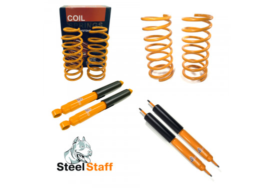 Комплект усиленной подвески SteelStaff для Nissan Patrol / Safari Y60 / Y61 нагрузка перед 0-50 кг зад 0-200 кг лифт 50 мм