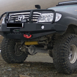 Рулевой демпфер Tough Dog с пружиной возврата в центр для Toyota Land Cruiser 80/105 под лифт 100-150 мм (левый руль)