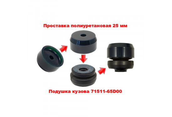 Лифт комплект кузова "Боди лифт" 25 мм (1") для Suzuki Jimny 1998-2023