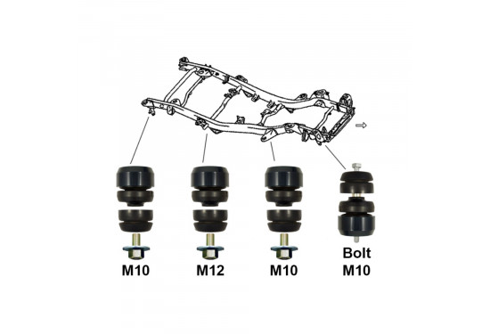 Лифт комплект кузова "Боди лифт" 25 мм (1") для Suzuki Jimny 1998-2023