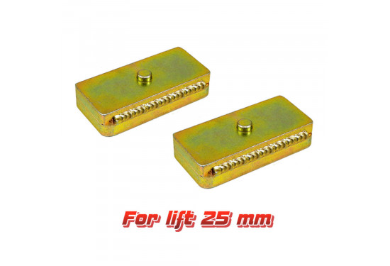 Проставки рессора-мост 25 мм для Nissan Navara D40, Mitsubishi L200 2015+, Toyota Hilux 1997-2024, Toyota Tundra 2007-2021 и Toyota Tacoma 2004-2022