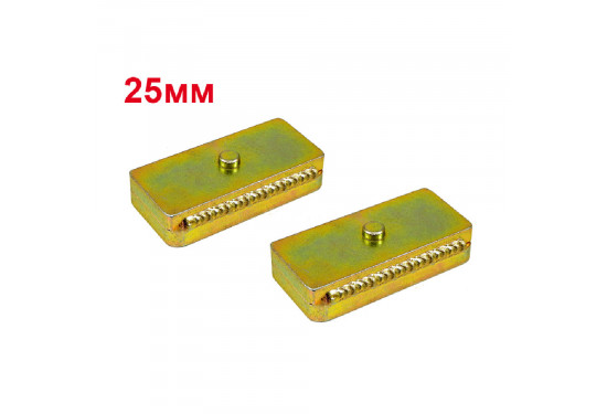 Проставки рессора-мост 25 мм для Nissan Navara D40, Mitsubishi L200 2015+, Toyota Hilux 1997-2024, Toyota Tundra 2007-2021 и Toyota Tacoma 2004-2022