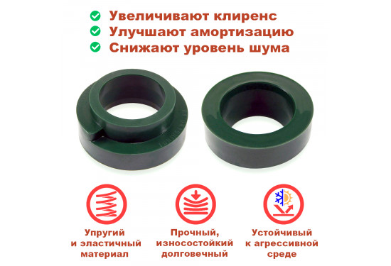 Проставки над передними пружинами 30 мм для ВАЗ НИВА, LADA 4x4, Chevrolet Niva (под лифт 40 мм)