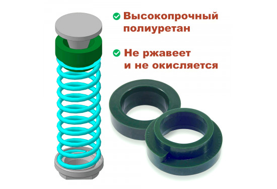 Проставки над передними пружинами 25 мм для ВАЗ НИВА, LADA 4x4, Chevrolet Niva (под лифт 30 мм)