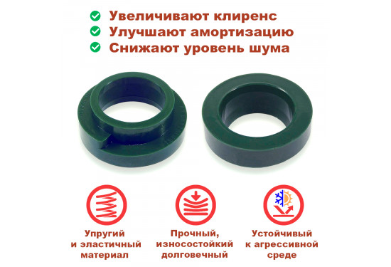 Проставки над передними пружинами 25 мм для ВАЗ НИВА, LADA 4x4, Chevrolet Niva (под лифт 30 мм)