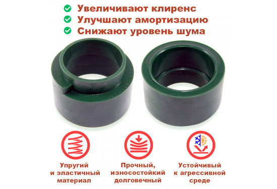 Проставки над задними пружинами 60 мм для ВАЗ НИВА, LADA 4x4, Chevrolet Niva (под лифт 50 мм)
