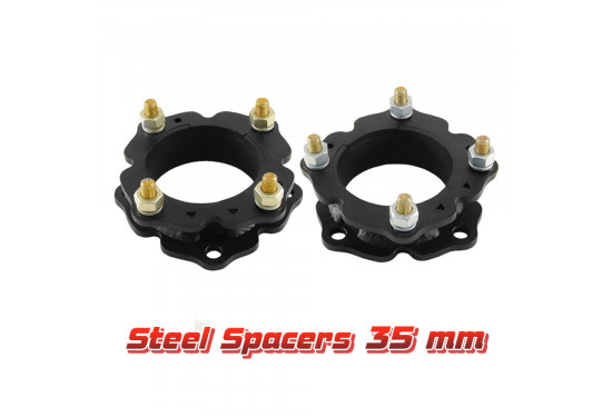 Проставки над передними стойками 35 мм для Toyota LC 200/300, Toyota Tundra 2007-2021 и Lexus LX450d/LX570 (под лифт 50-60 мм)