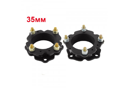 Проставки над передними стойками 35 мм для Toyota LC 200/300, Toyota Tundra 2007-2021 и Lexus LX450d/LX570 (под лифт 50-60 мм)