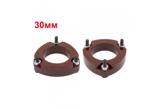 Проставки передних стоек 30 мм для Mitsubishi Outlander, ASX, Delica D5, Citroen C-Crosser и Peugeot 4007/4008 (под лифт 40 мм)