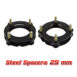 Проставки над передними стойками 25 мм для Toyota LC 200/300, Toyota Tundra 2007-2021 и Lexus LX450d/LX570 (под лифт 45 мм)