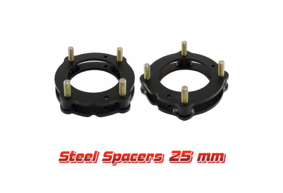 Проставки над передними стойками 25 мм для Toyota LC 200/300, Toyota Tundra 2007-2021 и Lexus LX450d/LX570 (под лифт 45 мм)