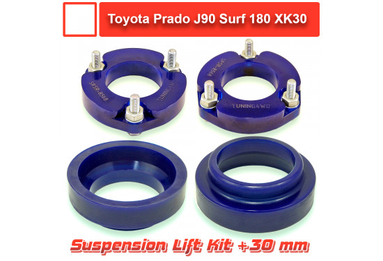 Лифт комплект проставок подвески для Toyota LC Prado 90/95 и 4Runner/Surf 180/185 под лифт 30 мм