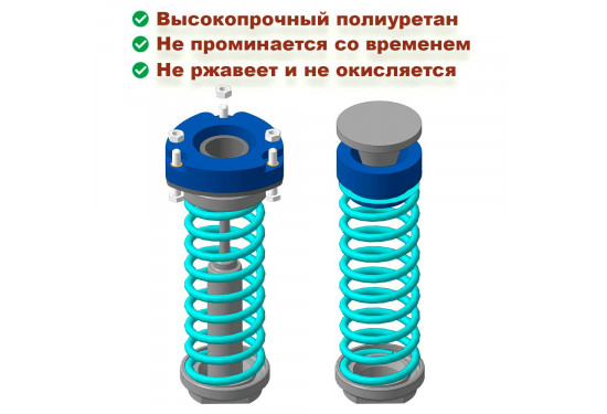 Лифт комплект проставок подвески для Toyota LC Prado 120/150, 4Runner/Surf 215/285 и Toyota FJ Cruiser под лифт 30 мм